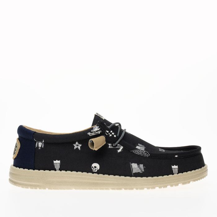 Buty Hey Dude Wally Stars N Skulls Print M Skie Czarne