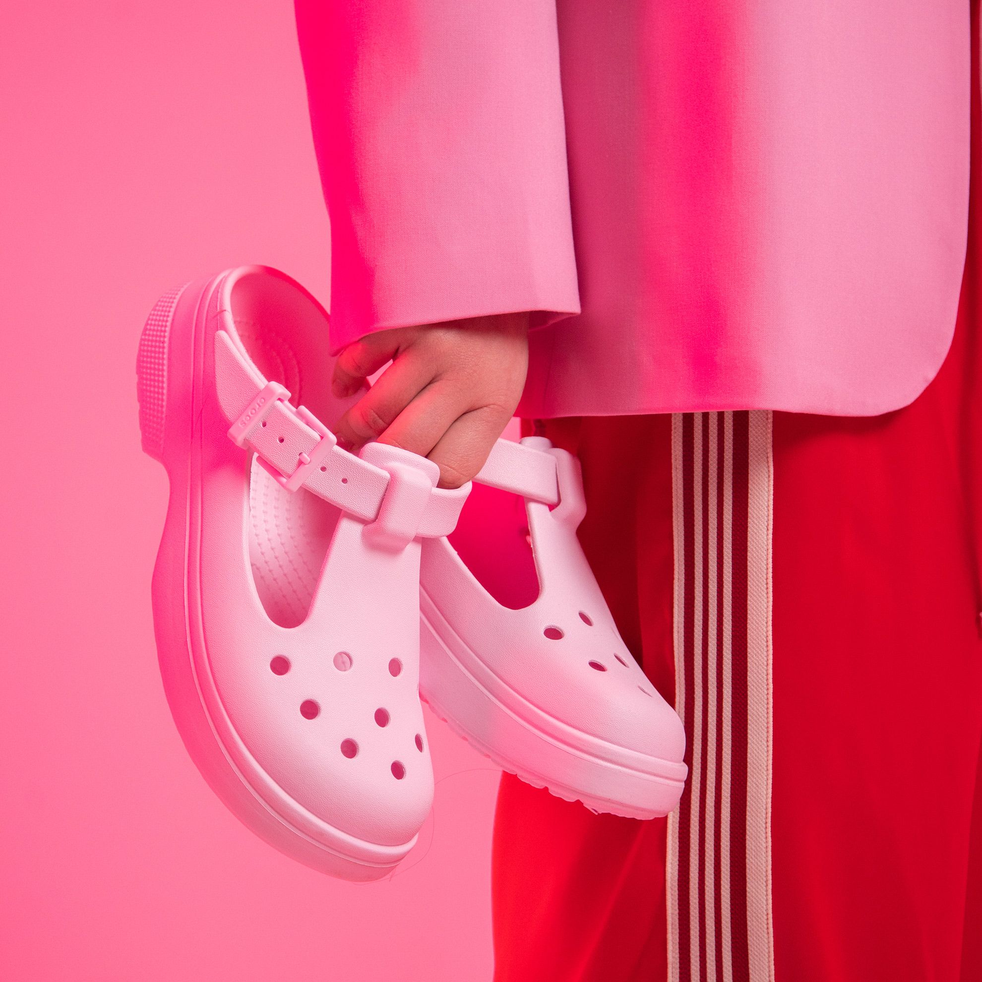 klapki damskie crocs classic mary jane 210581-6zw rozowe