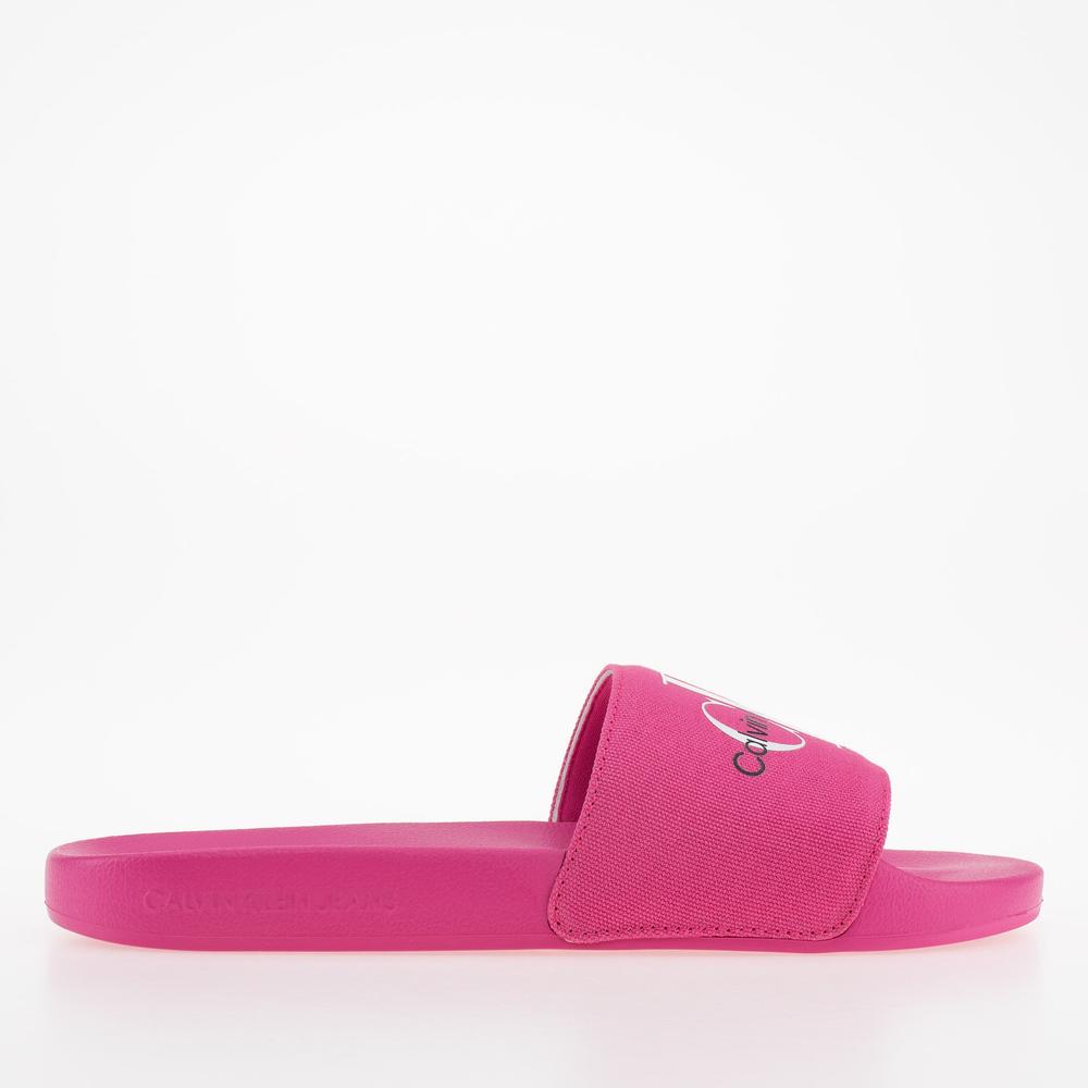 Klapki Calvin Klein Slide Monogram CO YW0YW00103-0J0 - różowe