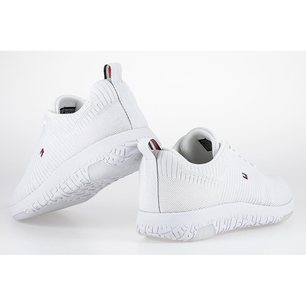 Buty Tommy Hilfiger Corporate Knit Rib Runner FM0FM02838-YBR - białe