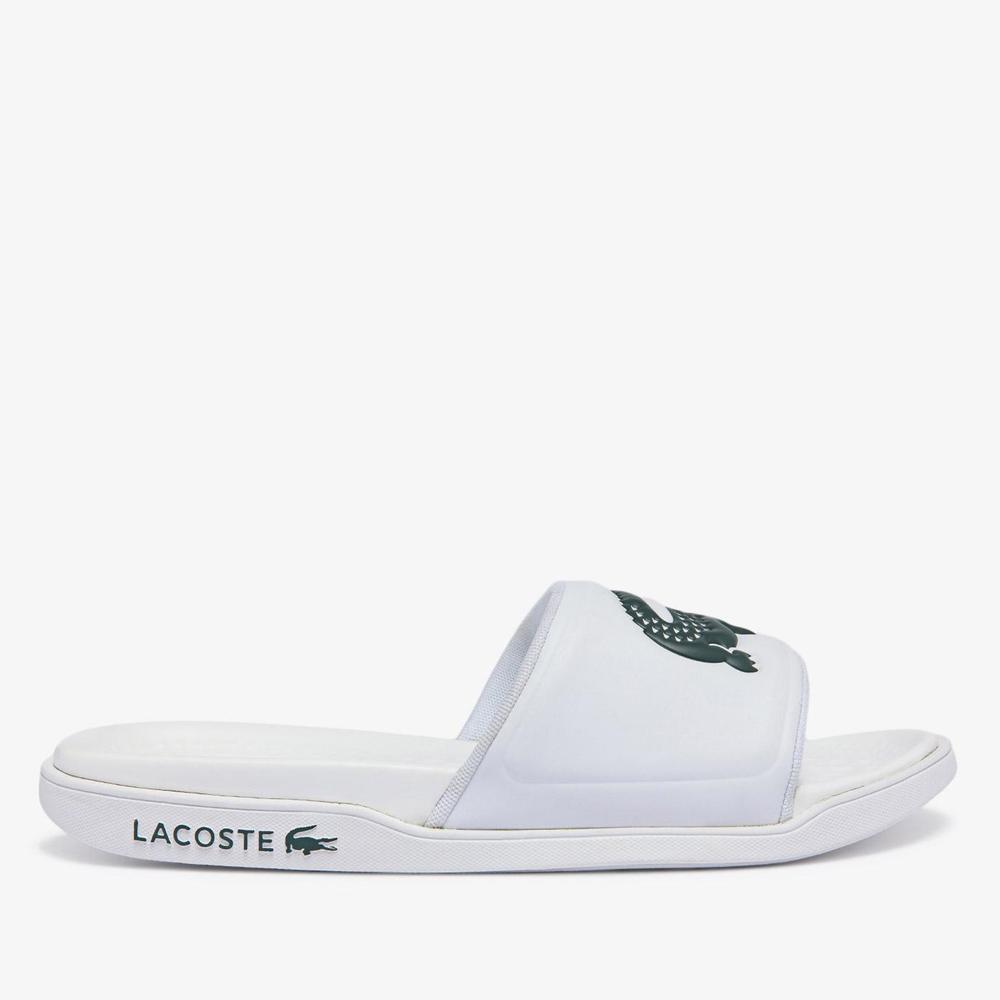 Klapki Lacoste Croco Dualist 743CMA0020-1R5 - białe
