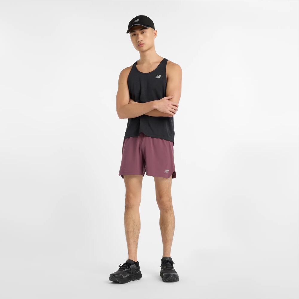 Spodenki New Balance MS41286FDP - bordowe
