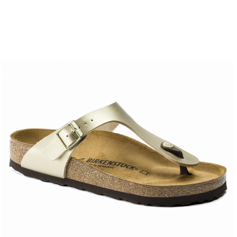 Japonki damskie Birkenstock Gizeh 1016108 - złote