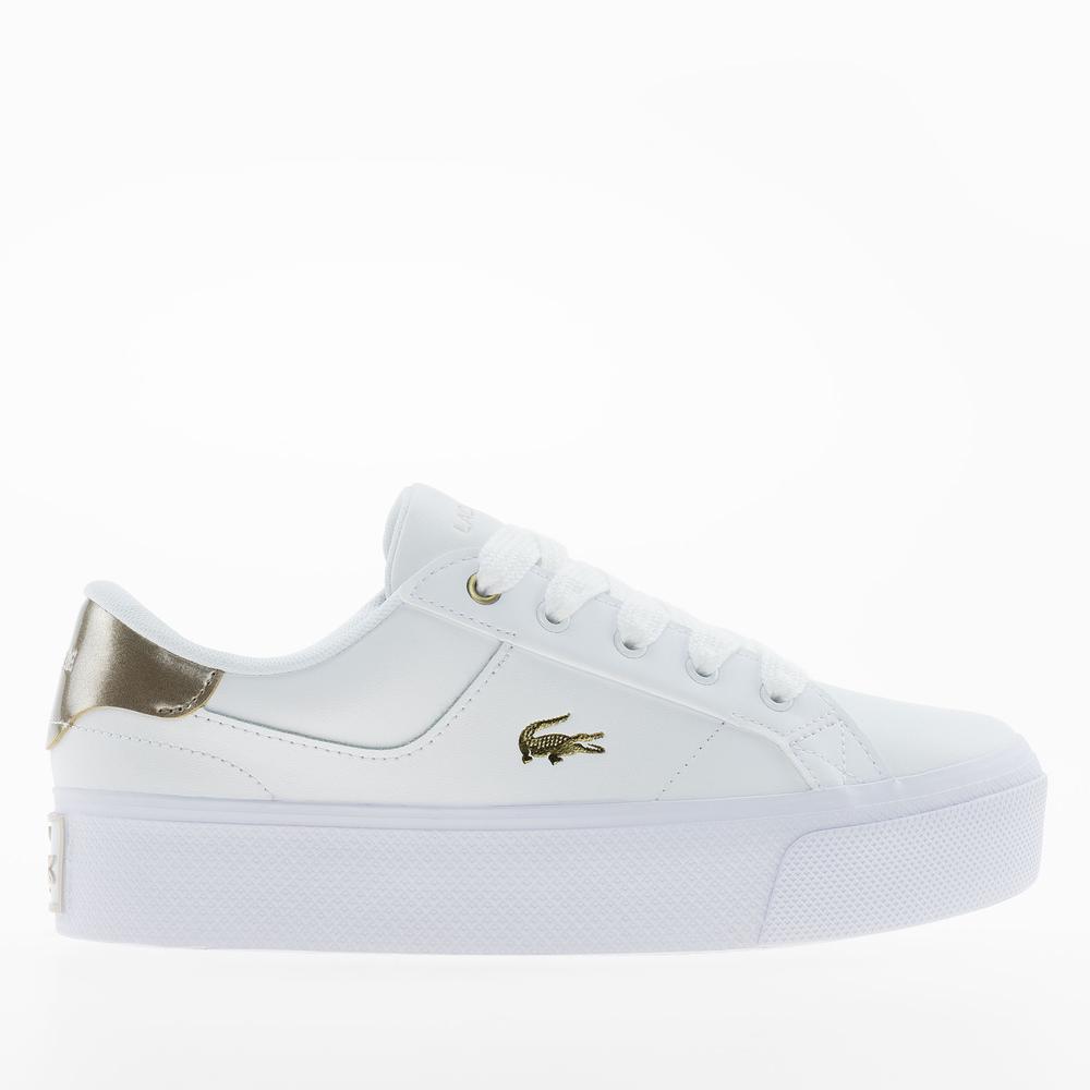 Buty damskie Lacoste Ziane Platform 126 1 CFA 751CFA0020-ALM - białe