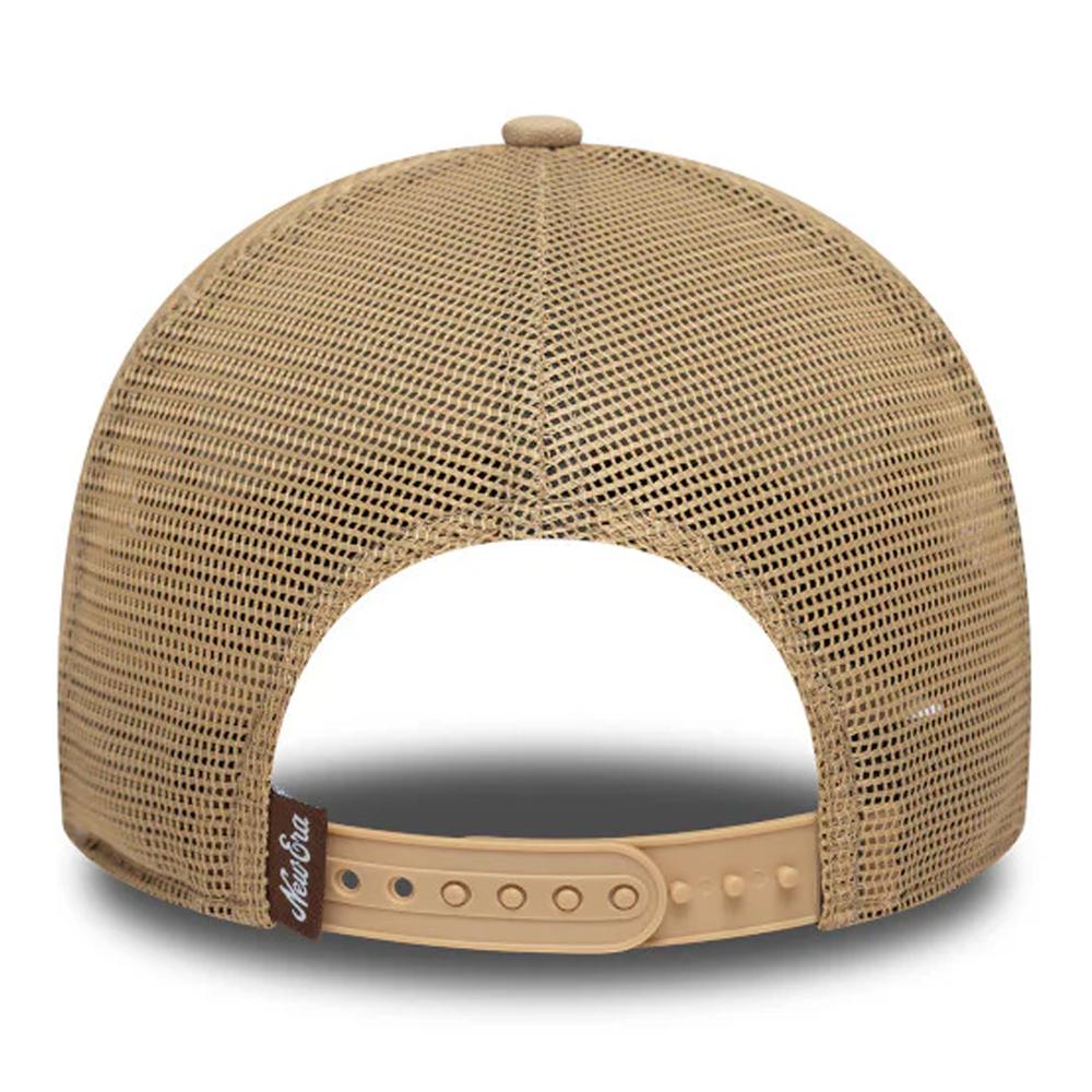 Czapka męska New Era 9FORTY Oval Canvas Distress Trucker 60771805 - beżowa