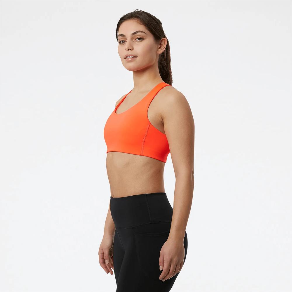 Biustonosz sportowy New Balance WB11044ERE - pomarańczowy
