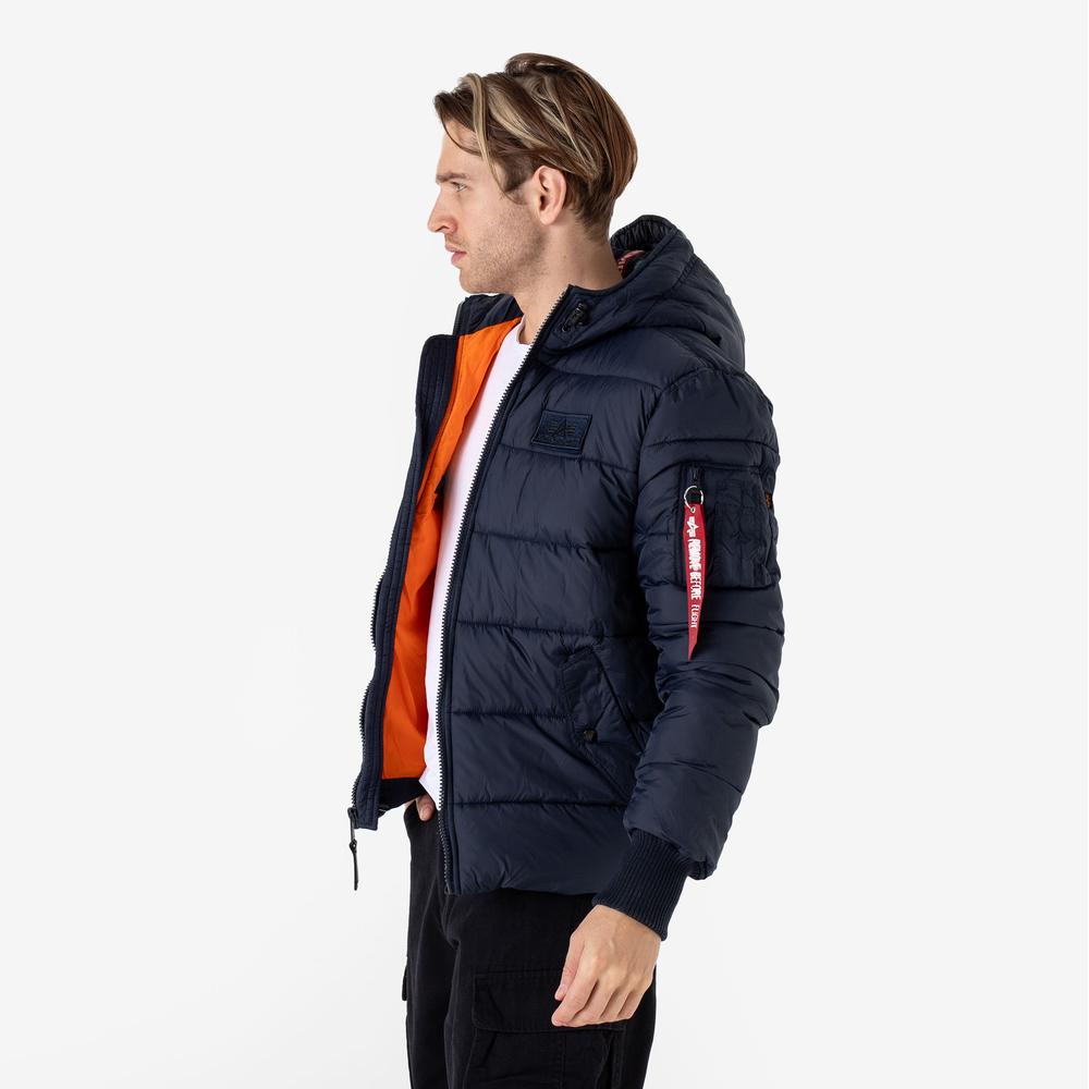 Kurtka Alpha Industries Hooded Puffer 11811307 - granatowa