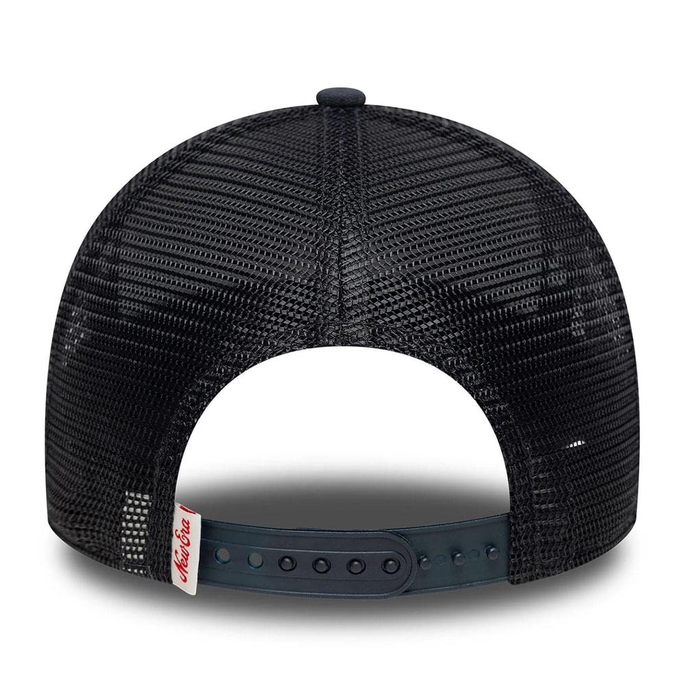 Czapka męska New Era Oval Canvas Distress Trucker 60771801 - granatowa