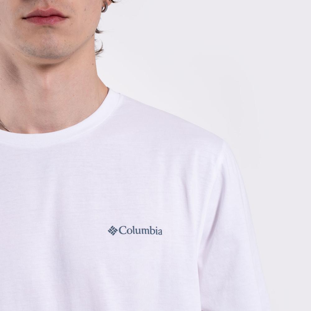 Koszulka męska Columbia CSC Back Graphic 2155021102 - biała