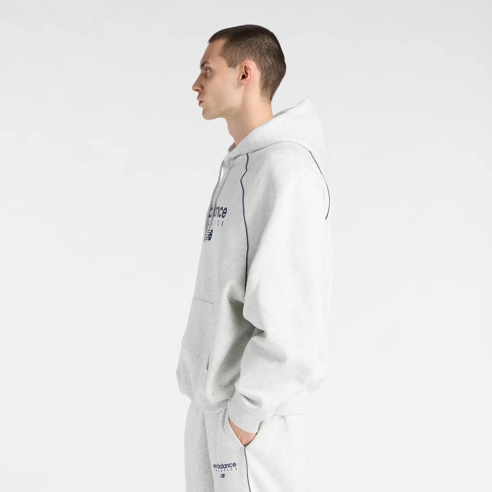 Bluza męska New Balance Trackside Fleece MT611629AHH - szara
