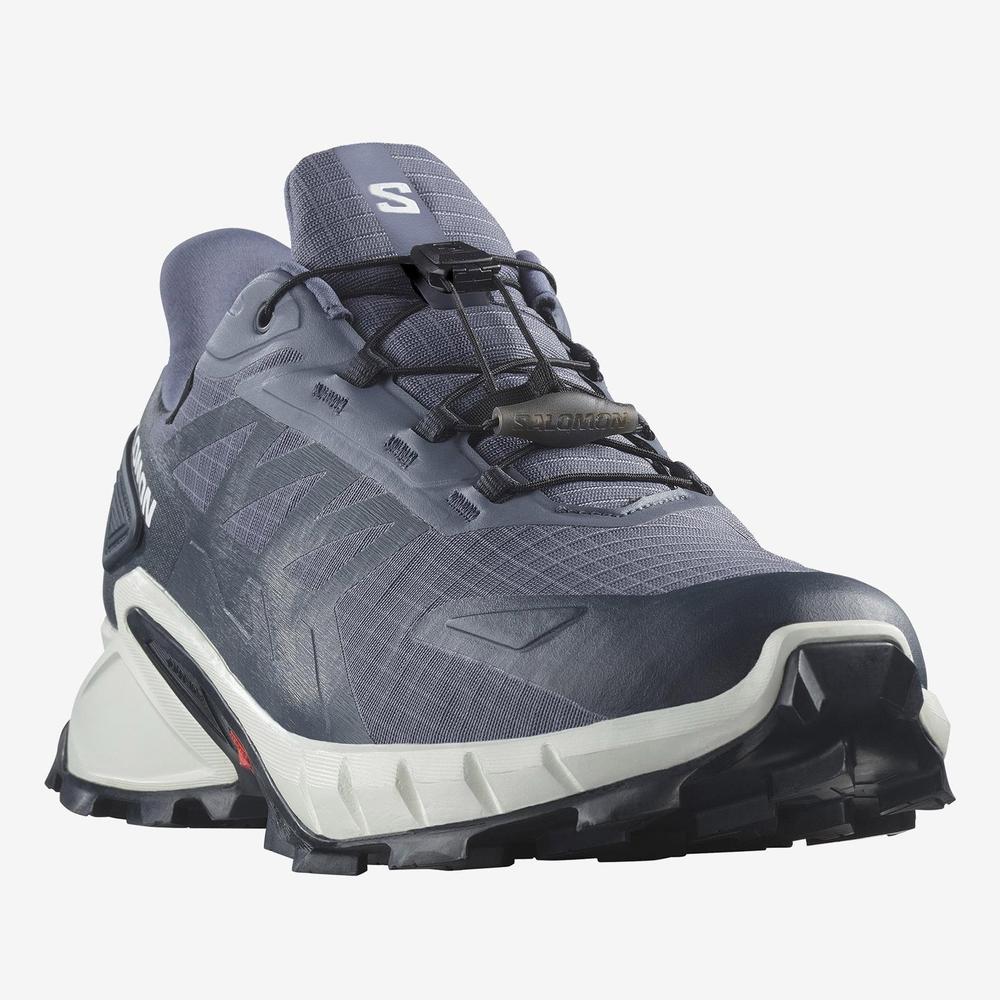 Buty męskie Salomon Supercross 4 Gore-Tex L47462300 - granatowe