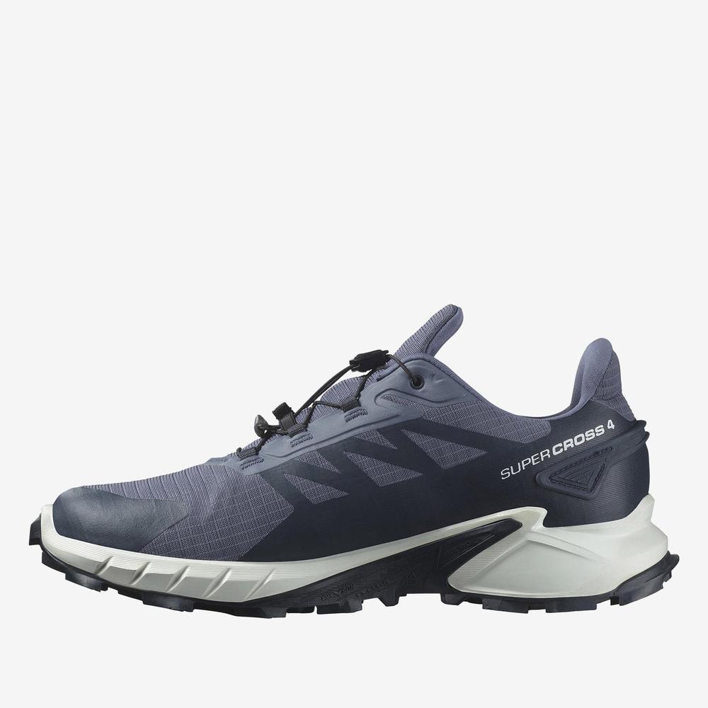Buty męskie Salomon Supercross 4 Gore-Tex L47462300 - granatowe