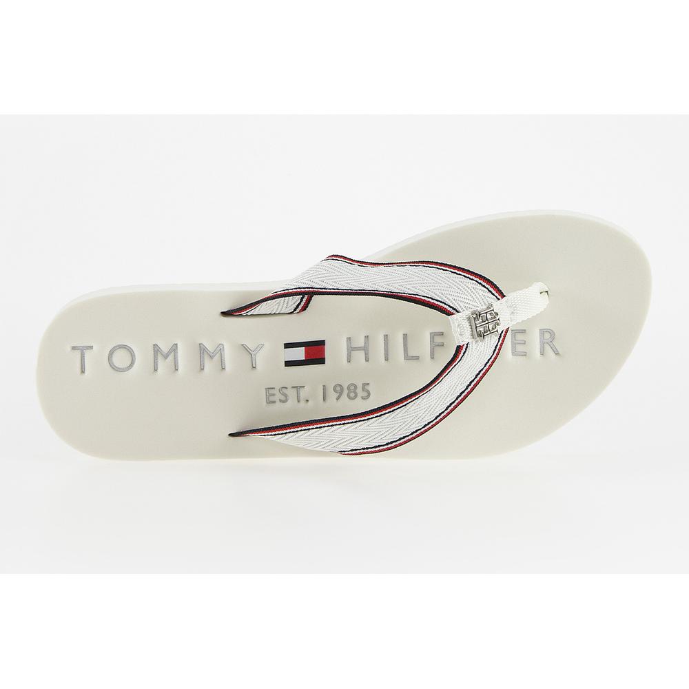 Japonki Tommy Hilfiger Hardware Flat Beach FW0FW06421-YBL - białe