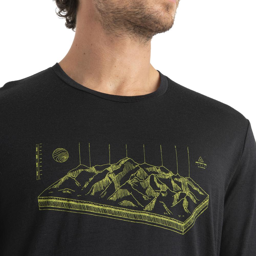 Koszulka Icebreaker Alps 3D Merino 150 Tech Lite II 0A56R50011 - czarna