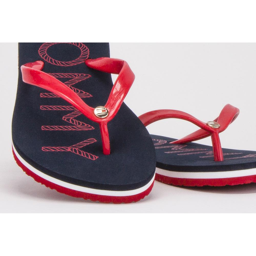 TOMMY HILFIGER FOOTBED FLAT BEACH > FW0FW04793-0KP