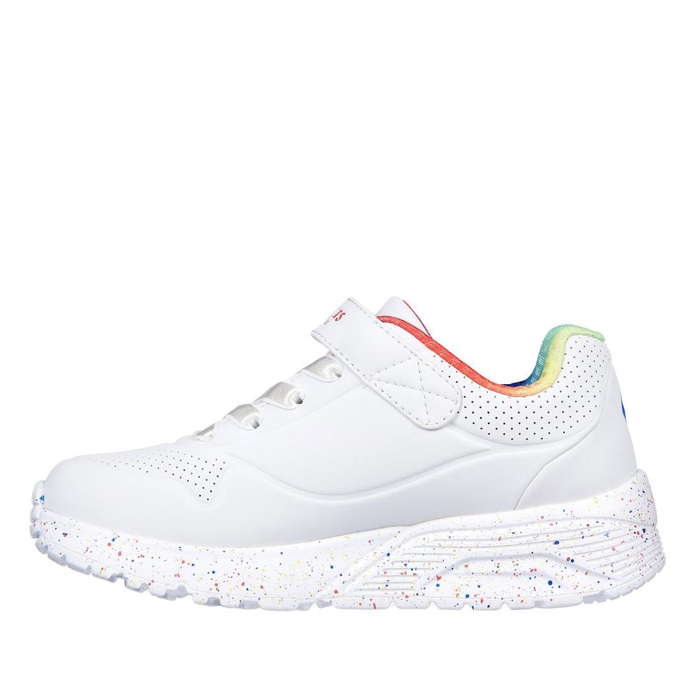 Buty Skechers Uno Lite Rainbow Specks 310457LWMLT - białe