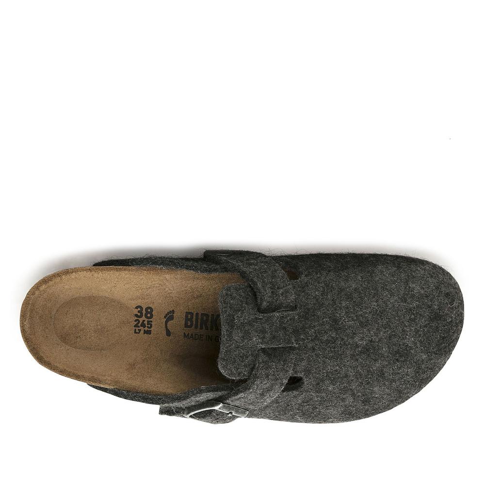 Klapki męskie Birkenstock Boston 160371 - szare