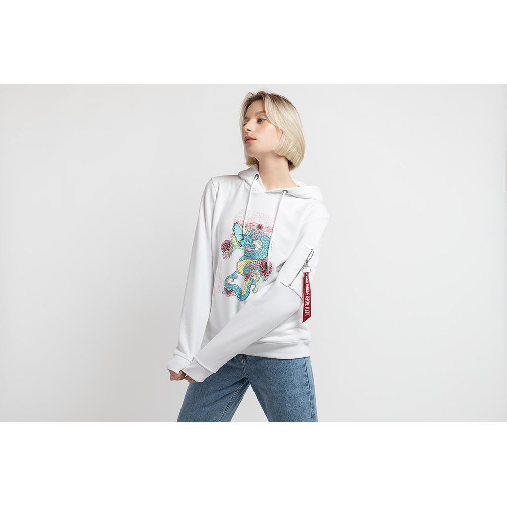 Bluza Alpha Industries Heritage Dragon Hoody 10604209 - biała