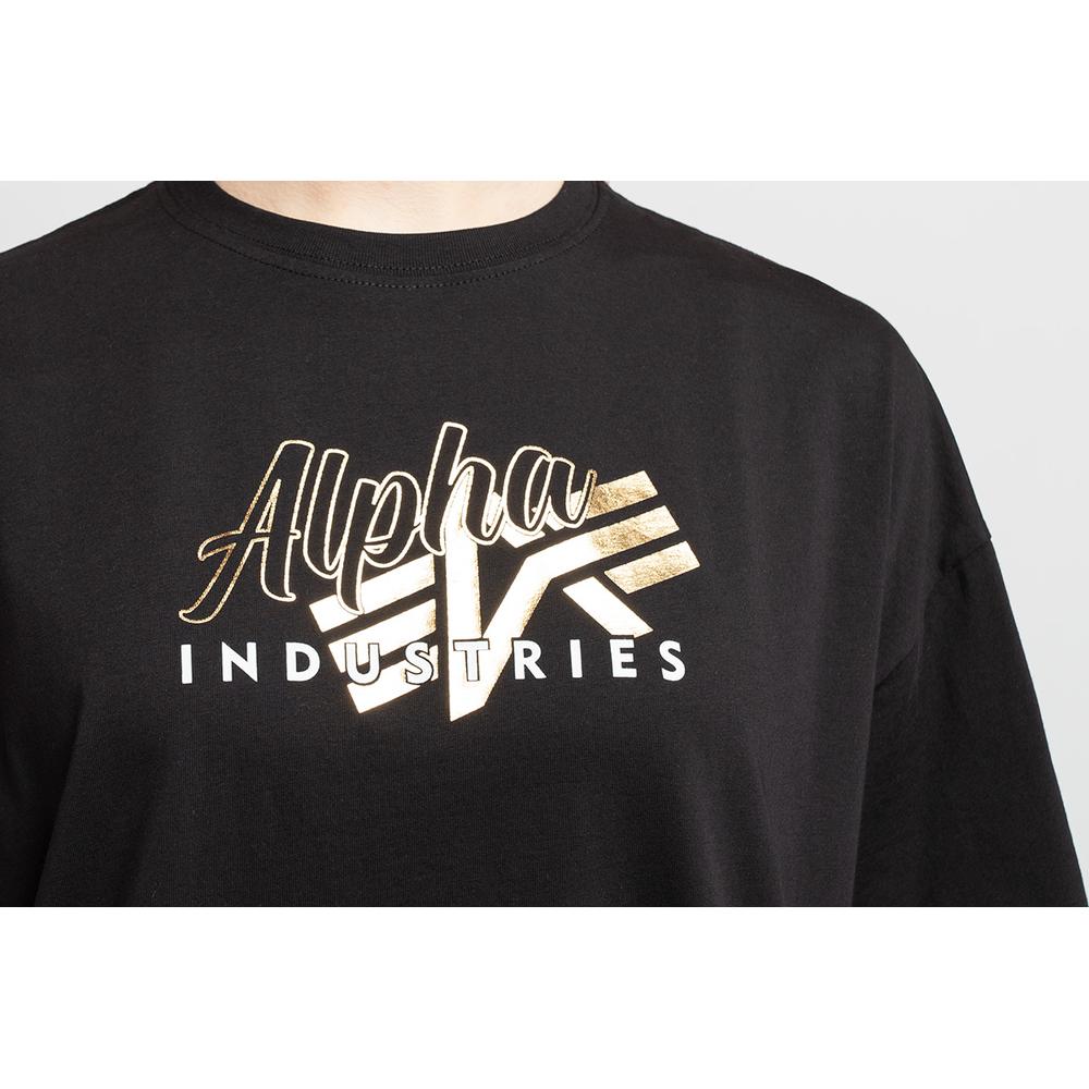 Koszulka Alpha Industries Gold Logo 10606303 - czarna