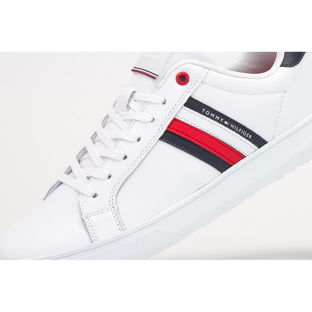 Buty Tommy Hilfiger Essential Leather Cupsole FM0FM02668-YBS - białe