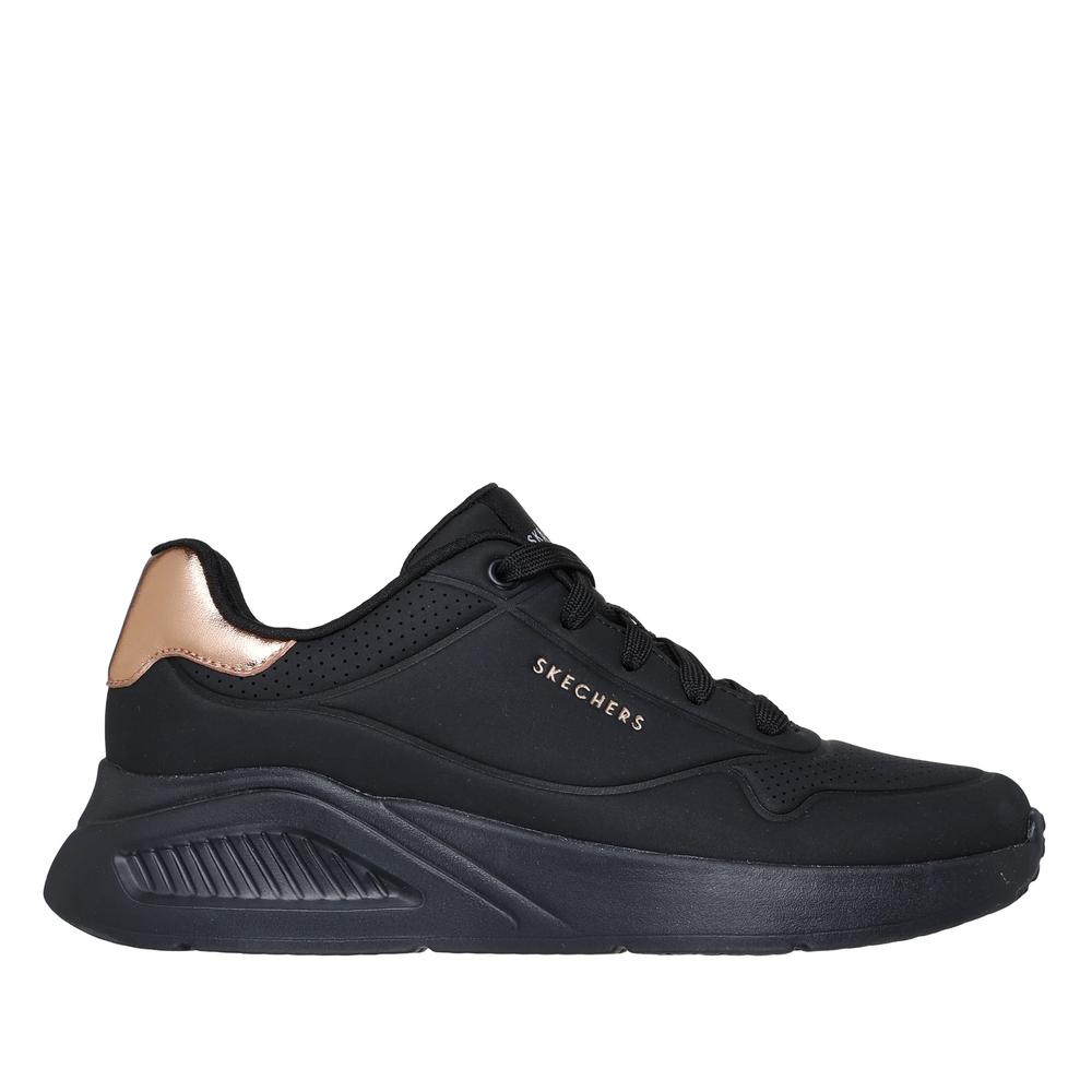 Buty damskie Skechers Uno Lite Shimmer Along 177291BBK - czarne