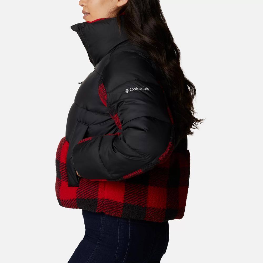 Kurtka Columbia Leadbetter Point Sherpa Hybrid Puffer 1955243011 - czarno-czerwona