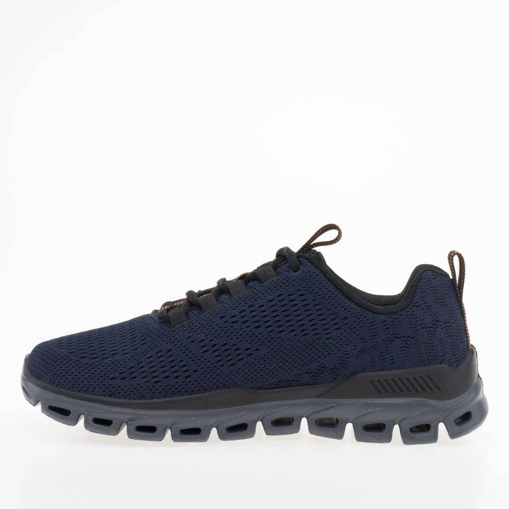 Buty Skechers Glide-Step Fasten Up 232136NVBK - granatowe
