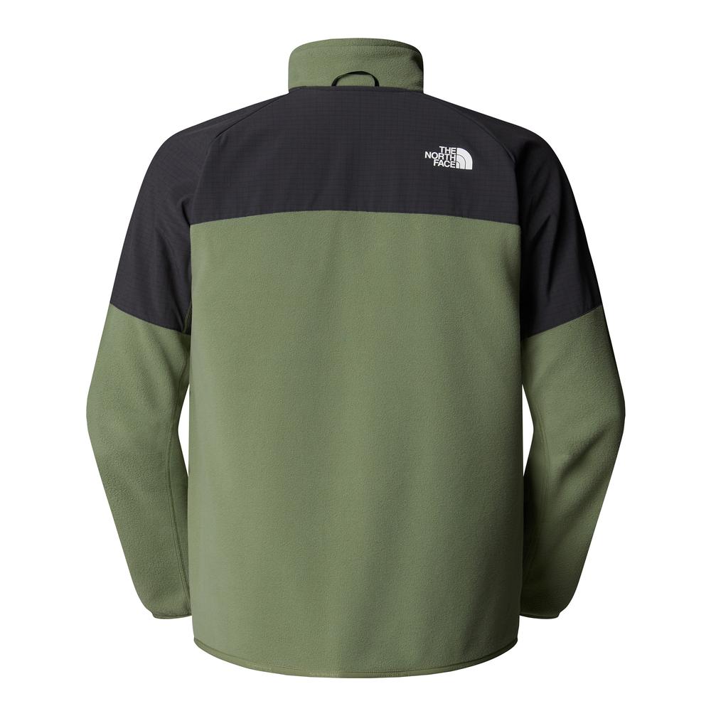 Bluza męska The North Face 100 Glacier Heavyweight Full-Zip Fleece 0A89JGDKI1 - zielono-czarna