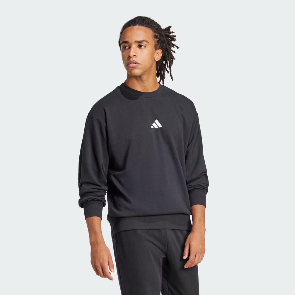Bluza męska adidas Sportswear Essentials Feelcozy French Terry JE3837 - czarna