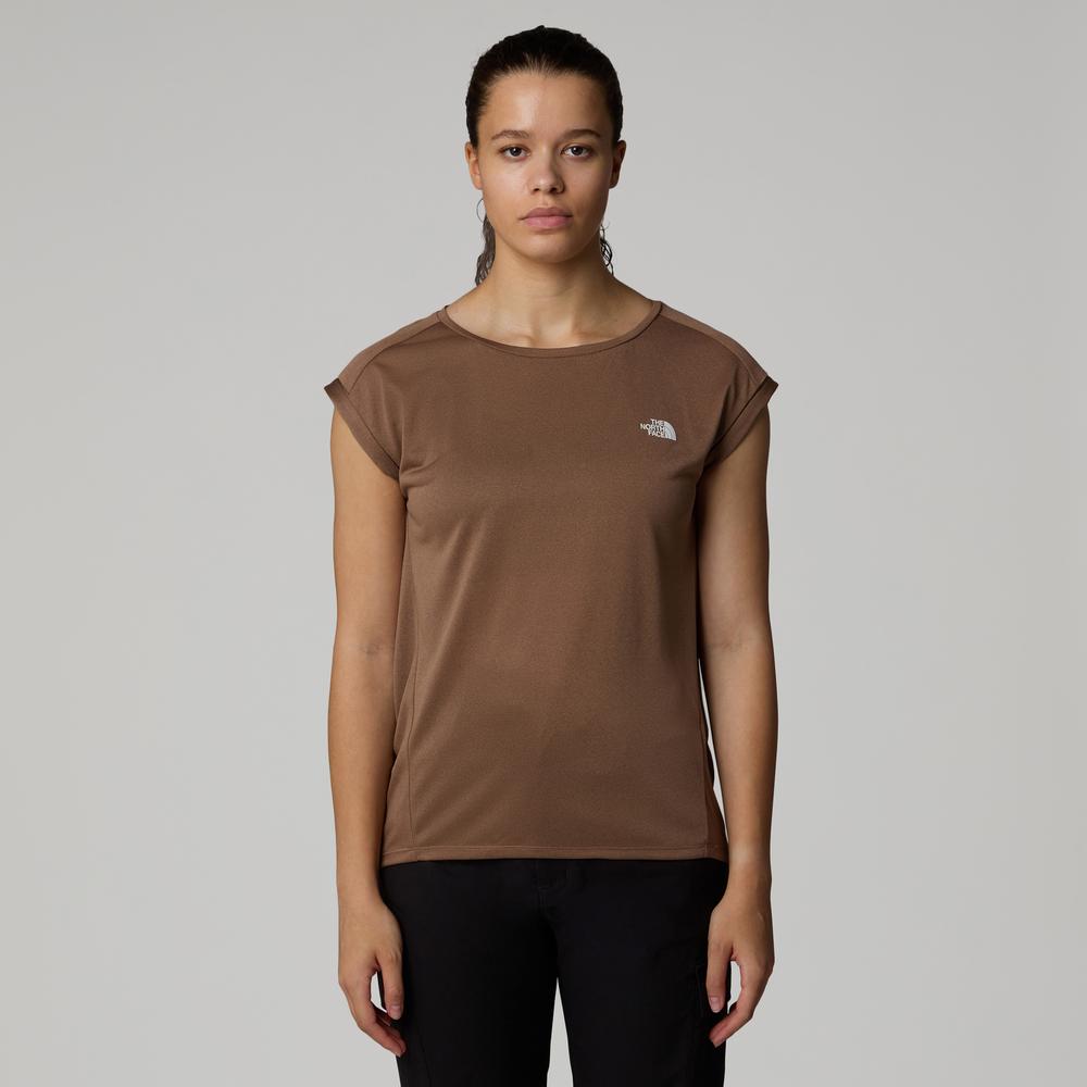 Koszulka damska The North Face Tanken 0A8BS21HX1 - brązowa