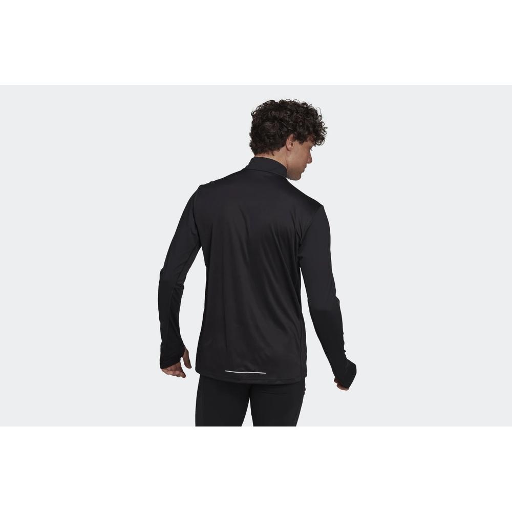 adidas Own The Run 1/2 Zip Long Sleeve Tee > GT8936
