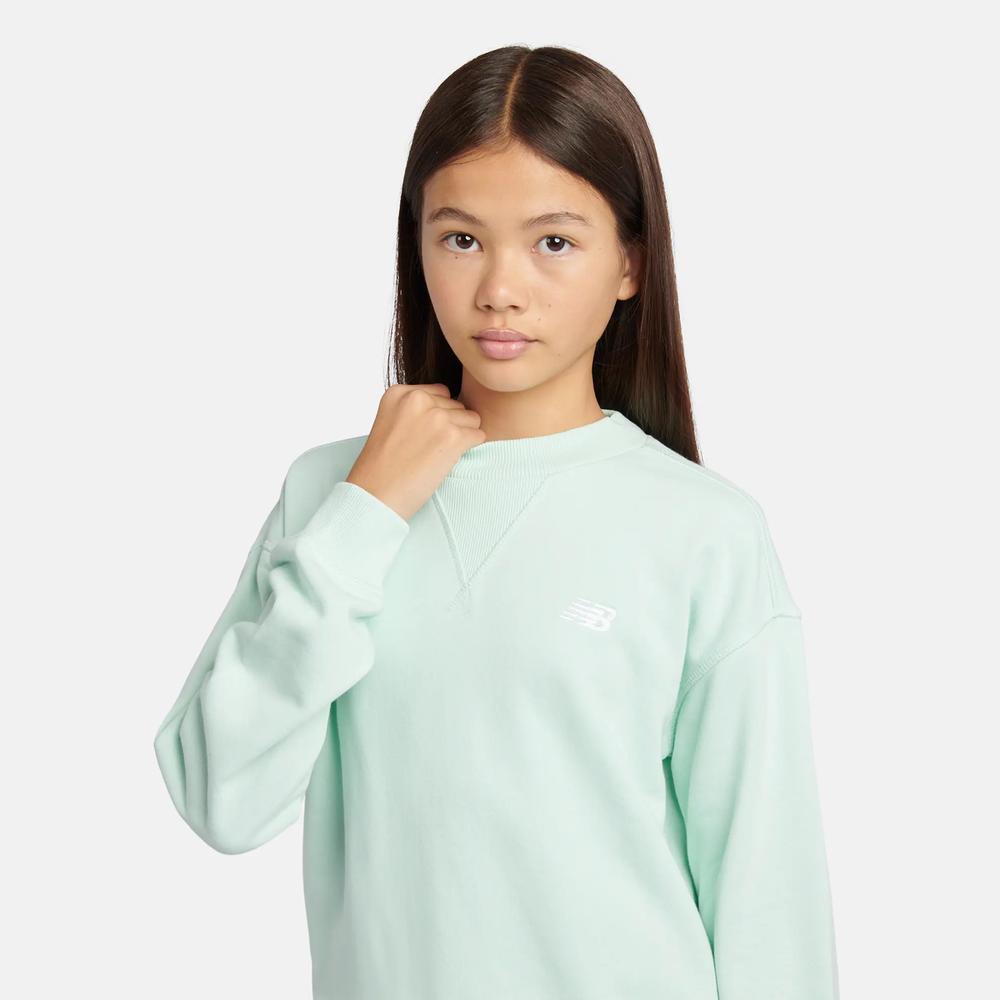 Bluza dziecięca New Balance LAKG0055COJ - miętowa