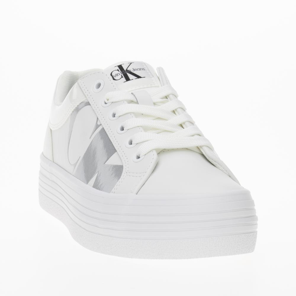 Buty Calvin Klein Bold Vulc Flatform Low Leather NBS MET YW0YW01414-01V - białe