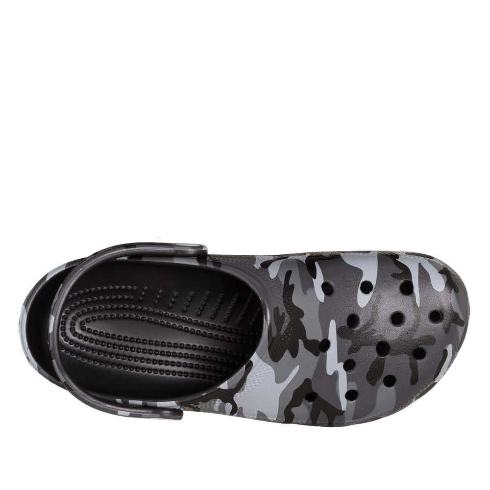 Klapki męskie Crocs Classic Camouflage Clog 211936-0DD - szare