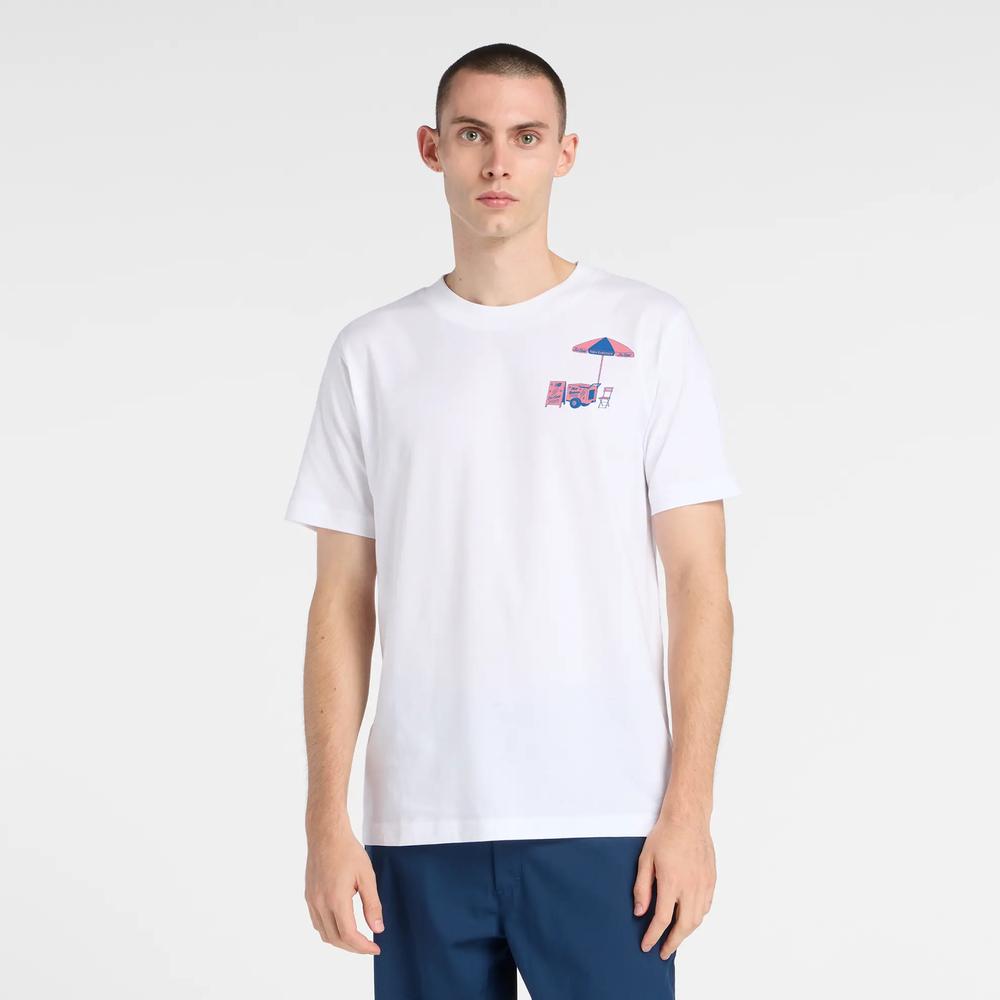 Koszulka męska New Balance MT61T2QHWT - biała