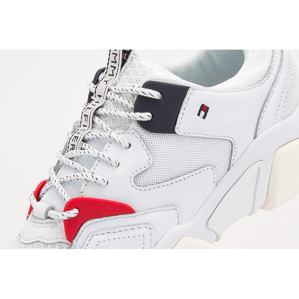 TOMMY HILFIGER CHUNKY LEATHER SNEAKER > FW0FW04065-100