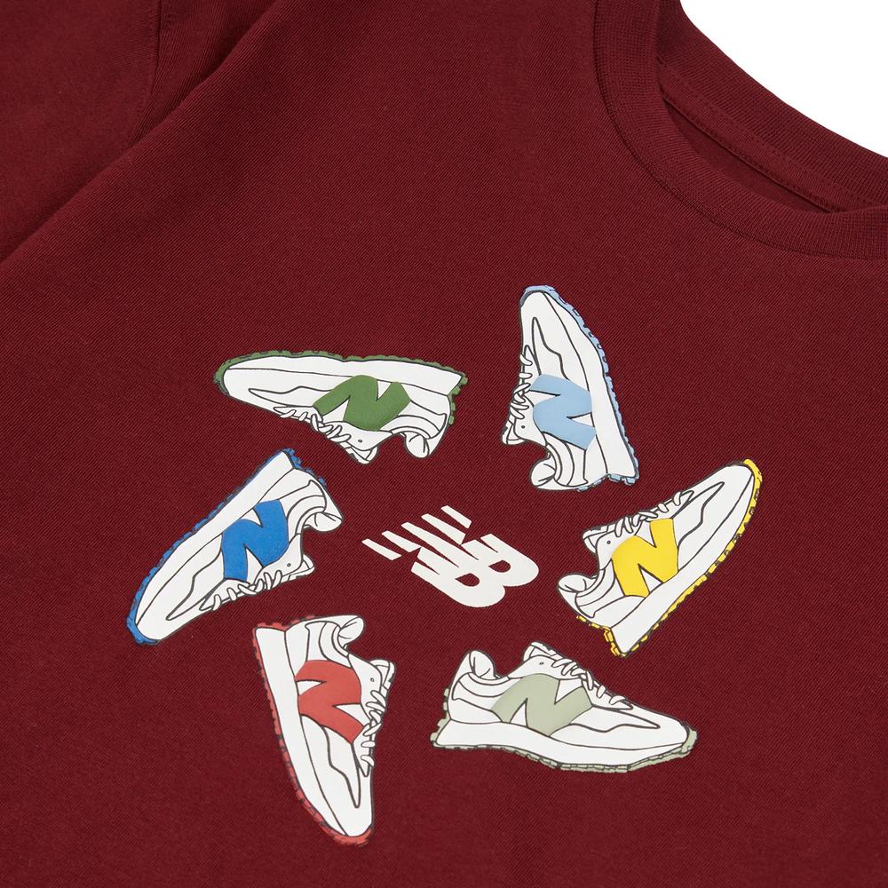 Koszulka dziecięca New Balance LAKB0340MHB - bordowa