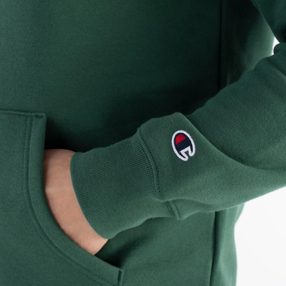 Bluza Champion Half-Zip Heavy Fleece Hoodie 217866-GS568 - zielona