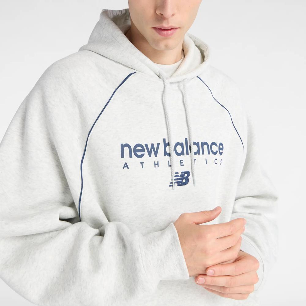 Bluza męska New Balance Trackside Fleece MT611629AHH - szara