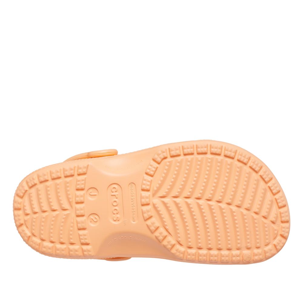 Klapki młodzieżowe Crocs Classic Clog 206991-86A - pomarańczowe