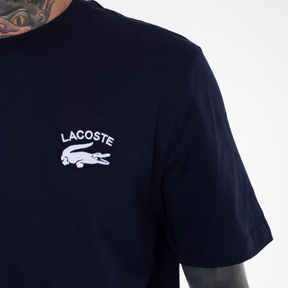 Koszulka Lacoste Regular Fit Cotton Jersey TH9665-166 - granatowa