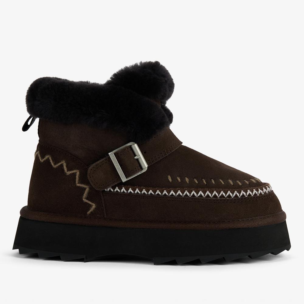 Buty damskie Emu Australia Sunnie W13333CHOC - brązowe