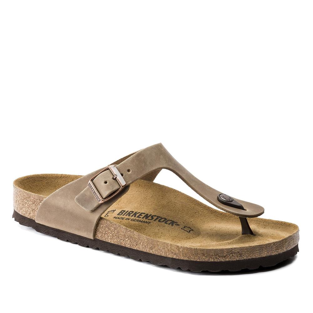 Japonki unisex Birkenstock Gizeh 943811 - brązowe