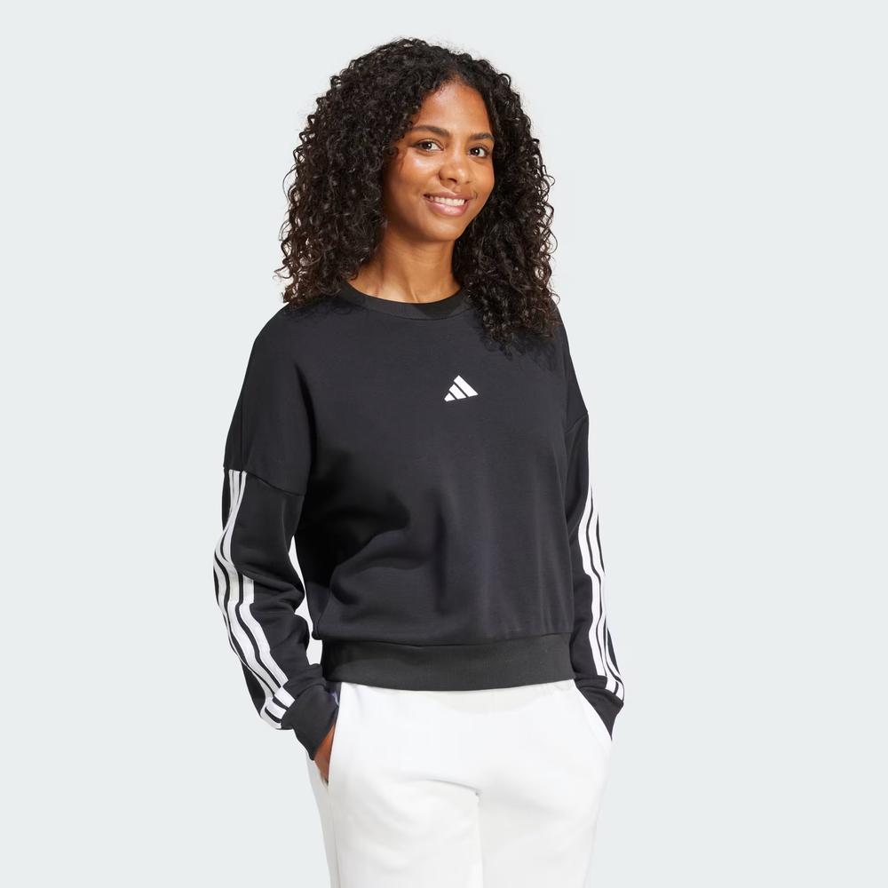 Bluza damska adidas Sportswear Essentials 3-Stripes French Terry JE0016 - czarna
