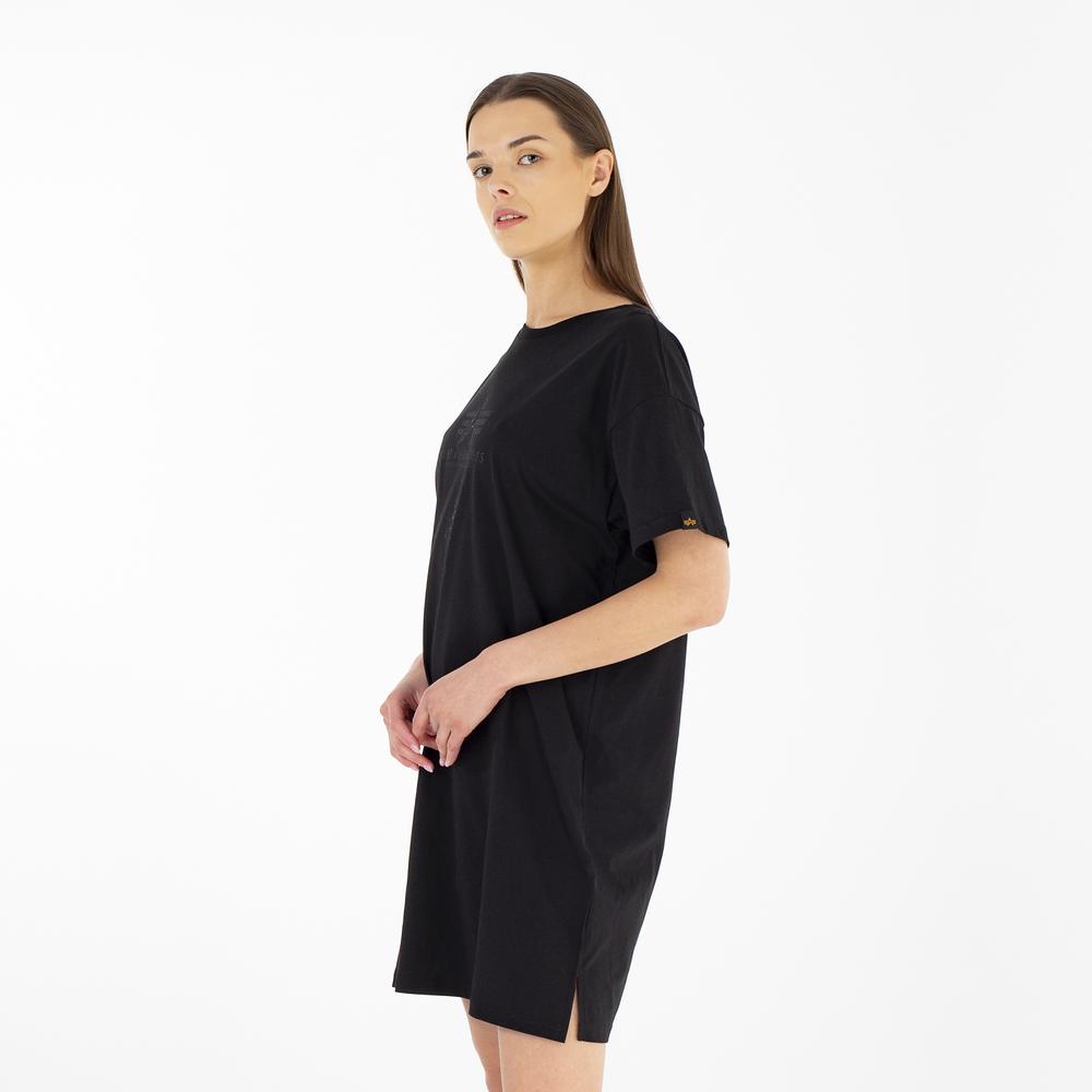 Sukienka Alpha Industries Basic T Long 116055G515 - czarna