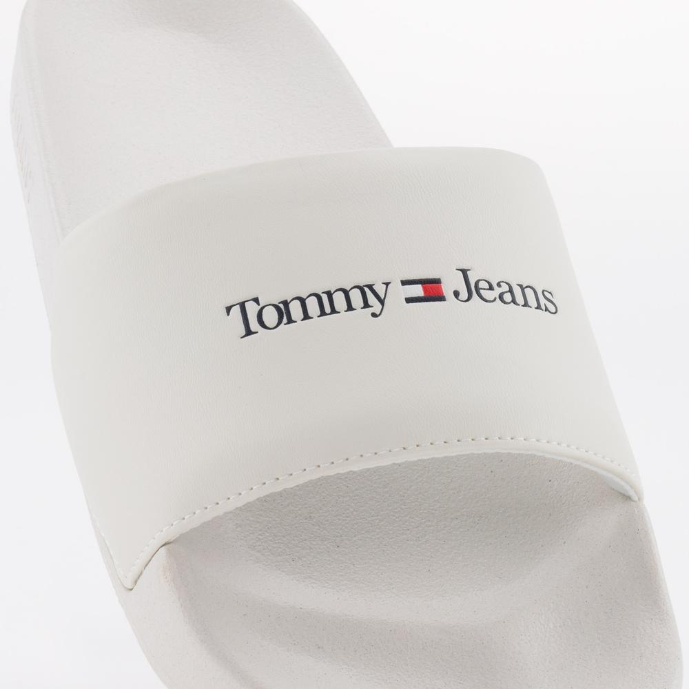 Klapki Tommy Jeans Printed EN0EN02107-YBL - białe