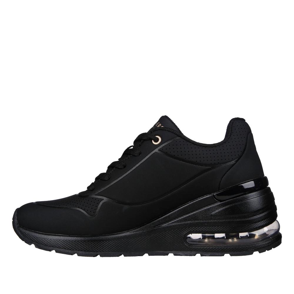 Buty damskie Skechers Million Air Elevated 155401BBK - czarne