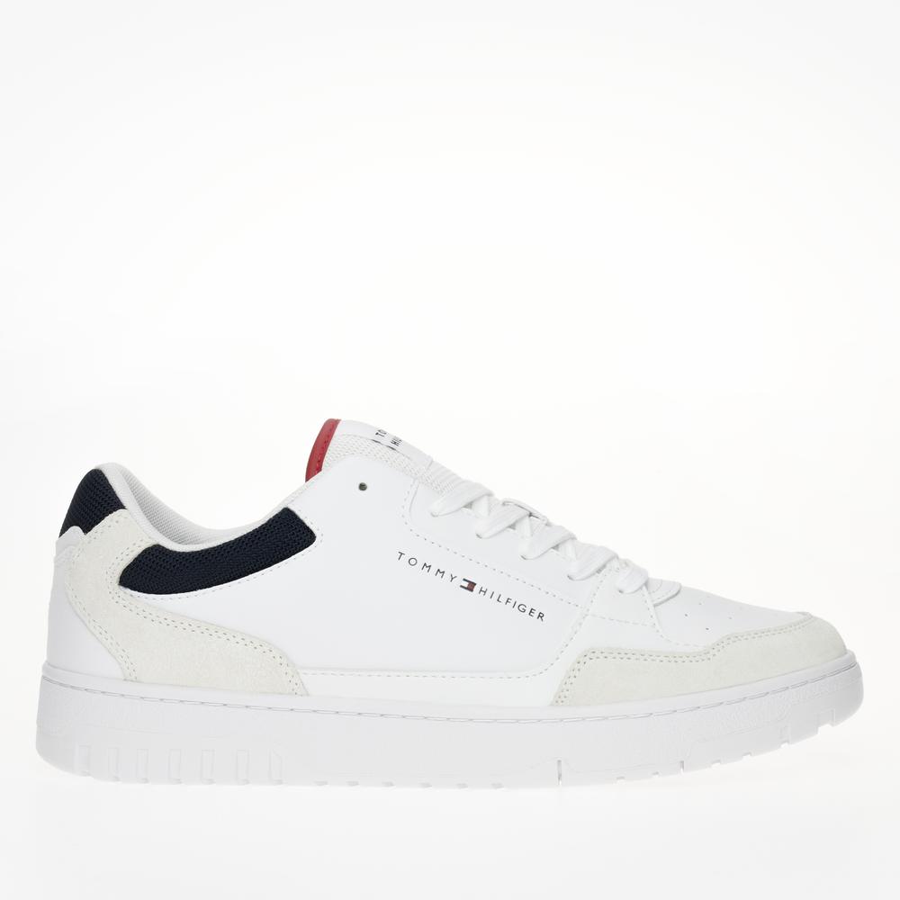 Buty Tommy Hilfiger Basket Core Lth Mix Ess FM0FM05058-YBS - białe