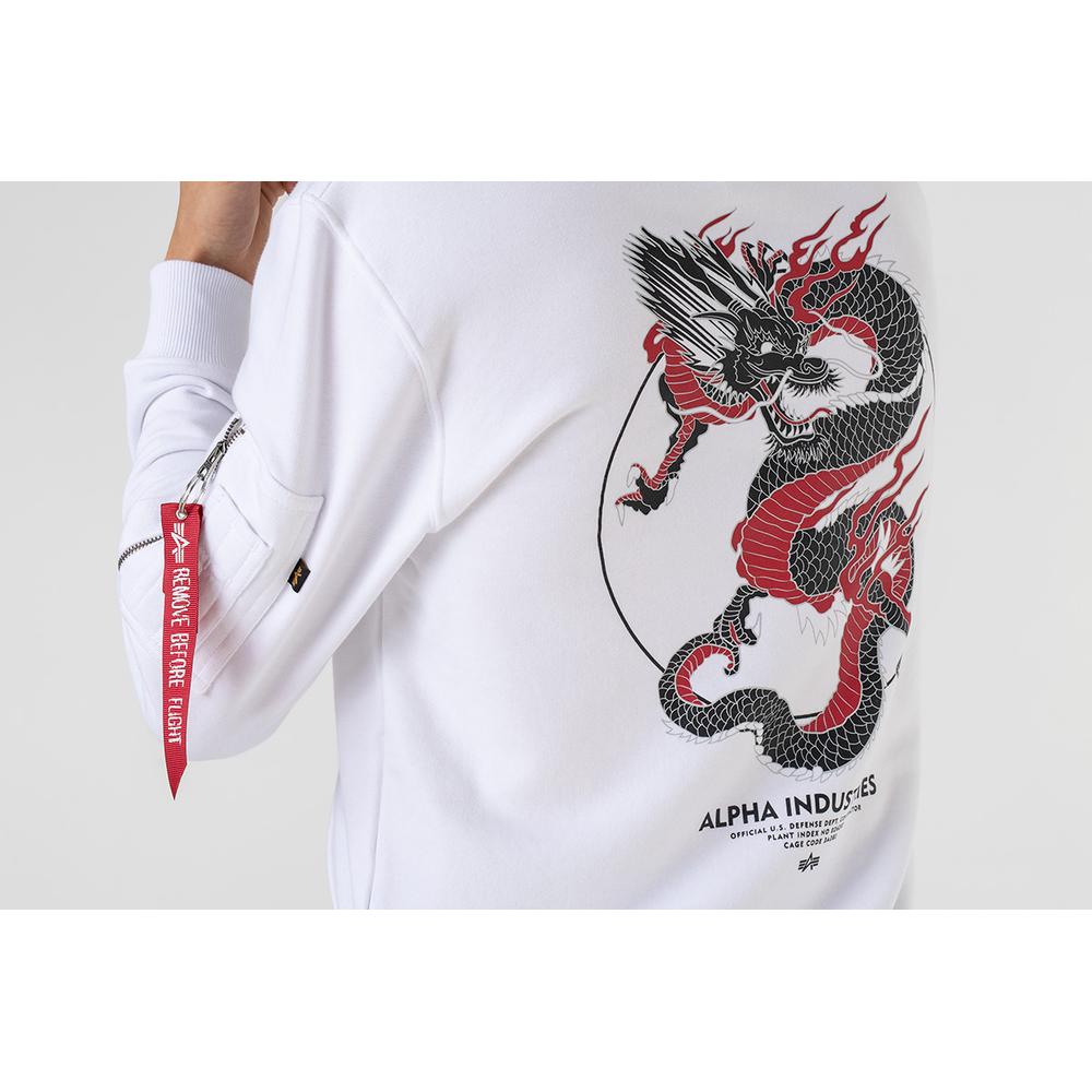 Bluza Alpha Industries Heritage Dragon Hoody 10633309 - biała