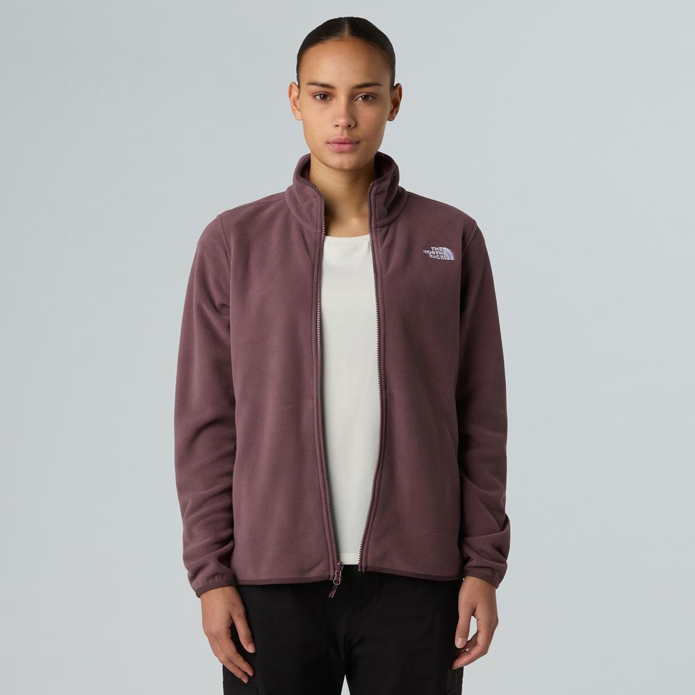 Bluza damska The North Face 100 Glacier Full-Zip Fleece 0A8D2FBQ71 - bordowa